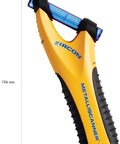 MetalliScanner M40 Handheld Electronic Metal Detector for drywall concrete, yellow with dual detection feature, 194x120mm.
