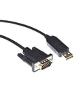 Black USB To VGA 15 Pin Male Adapter With RS485 Serial Program Communication Cable For DVP Series Motion Controller To PC And Laptop