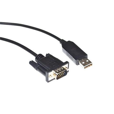 Black USB To VGA 15 Pin Male Adapter With RS485 Serial Program Communication Cable For DVP Series Motion Controller To PC And Laptop