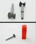 Heavy Duty Forstner Drill Bit Set 30 To 60 Mm Six Piece Kit Features Carbide Tips And Hss Shank with gray and red drill bits.