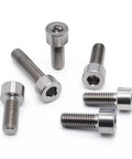 Premium M2 X 10mm Titanium Socket Cap Screws With Hex Allen Drive Built Tough For Model Airplanes And Custom Diy Projects Hella Durable Rust Proof Fastener Set Of 6 Pieces displayed in a cluster on a white background.