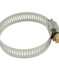 Front view of Breeze 62028H Power Seal clamp, stainless steel band with plated screw, 1-5/16 to 2-1/4 in range