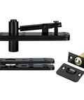 Heavy Duty Hidden Door Hinge Set For Wood Doors With 360 Degree Rotation And Black Hardware