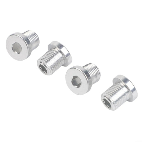 Rear Derailleur Hanger Bolts M10xP1.0 Thread, 13.8mm Length, aluminum alloy, silver, for bike tail hook installation, 4 pack