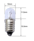 25 Pack E10 Mini Light Bulbs 6.3V 0.15A Incandescent Tungsten Filament Indicator Lamp For Flashlights And Small Tools Old Fashioned Warm Yellow Glow Durable And Easy Replacement, 10mm x 15.5mm bulb