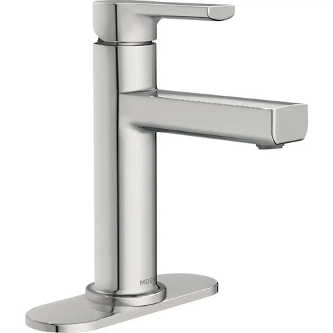 High Arc Bathroom Sink Faucet In Chrome Finish Rinza Style For Any Bathroom Vanity With One Handle Operation Water Saving Aerator