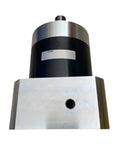 Built Tough Precision Planetary Gear Reducer Delivers Rock Solid Heavy Load Torque And Butter Smooth Power Transfer For Heavy Duty Automation Machinery And Industrial Production Lines With Rapid Response Gear Sets, top view with smooth metal casing.