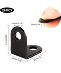 Heavy Duty 24 Pack Black Corner Braces, L angle bracket dimensions 26mm x 26mm for easy furniture reinforcement.