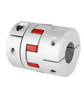 Aviation Aluminum Shaft Coupling With 12.7 To 19mm Bore 35mm Diameter And 50mm Length Plum Shaped Top Wire Clamp