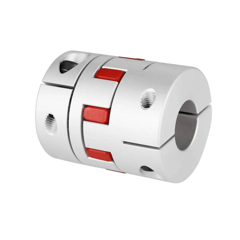 Aviation Aluminum Shaft Coupling With 12.7 To 19mm Bore 35mm Diameter And 50mm Length Plum Shaped Top Wire Clamp