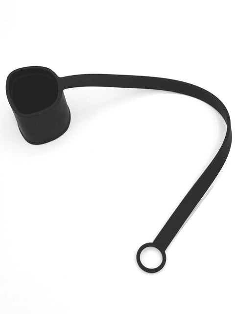 Kickin Dust And Grime Outta Your Setup With This Plush Waterproof Silicone Cover Fits Tesla Nacs Ports with snap design, black rubber.