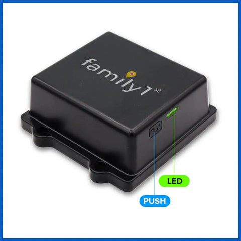 Premium GPS Vehicle And Asset Tracker Featuring Rock Solid Magnetic Mount For Trucks Boats Trailers And Vehicles Waterproof rugged GPS tracker with LED indicator.