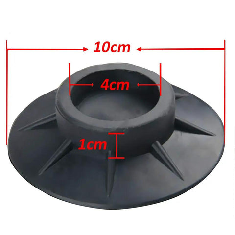Four Pack Anti Vibration Washer Pads Rubber Stabilizer Mats with dimensions 10cm, 4cm, 1cm for washing machines and dryers