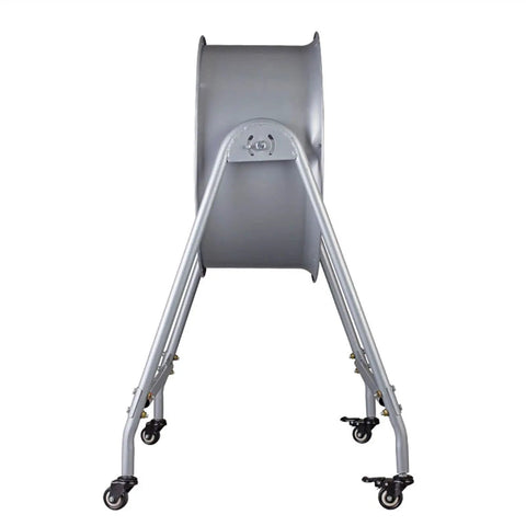 Built Tough 20 Inch Floor Ventilation Fan With Heavy Duty Exhaust Capability And Commercial Grade Rolling Stand front view on wheels