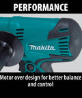 Powerful 5 Inch Disc Sander With 4.2 Amp Motor Delivers 4500 RPM For Wood And Metal Polishing, Lock On Button detail view