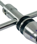 Real Deal Two Piece Pilot Spindle Tap Wrench Set Rock Solid For Shop Floor Use Featuring Quick One Sixteenth To Half Inch Opening Range for quick tap securing.