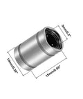 12 Pack LM5UU 5mm Linear Bearing Bushing Double Sealed For Smooth Linear Motion On CNC Machines And 3D Printers Rod Liner Shaft Parts Built For DIY Projects Pro Builds And Precise Motion. Silver 5mm bore, 10mm OD, 15mm length linear bearing