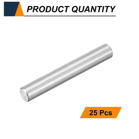 Dowel Pins M8 X 50mm 304 Stainless Steel Cylindrical Shelf Support Pegs 25 Pack For Metal Wood Furniture DIY Installation Fasten Elements Corrosion Resistant Silver, single peg