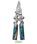 2 Pack Foldable Wire Strippers With Built In Voltage Tester, 13 In 1 Multi Purpose Electrician Pliers, 8.8 inches long, ergonomic design.