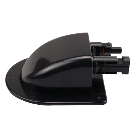 Side view of Rugged ABS Dual Cable Entry Housing For Solar PV Connectors Waterproof Weatherproof Box With UV Resistant Shell