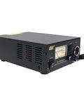 Beefy 13.8V 30A DC Power Supply for Radios. Black unit with cigarette plug and power meter on the front panel.