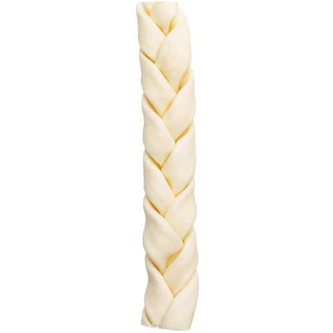 All American Made Beefhide Braided Stick Dog Chew Treat 12 Inch Natural Flavor Perfect For Real Tough Chewers Long Lasting Rawhide Snack For Dogs 1 Count Pack