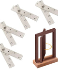 Hidden Bookcase Door Pivot Hinge System For Wood Doors 4 Pack Stainless Steel Heavy Duty Invisible Hinges with Screws