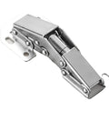 Close-up of 90 Degree Steel Cabinet Hinges with Hydraulic Soft Close Damping for Kitchen Cupboards, showing hinge mechanism.