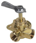 Three-Way Brass Fuel Valve For Marine Fuel Tank Systems Three Eighths Inch Fitting Boat Ready Gas System Part Durable Brass Valve For Fuel Line Transfer Tank Switching And Multi-Source Fuel Routing, brass valve