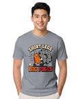 Classic Cool Stubby Screwdriver T-Shirt For DIY Engineers With Short Legs Big Fixes Humor visible on a man wearing a gray tee.