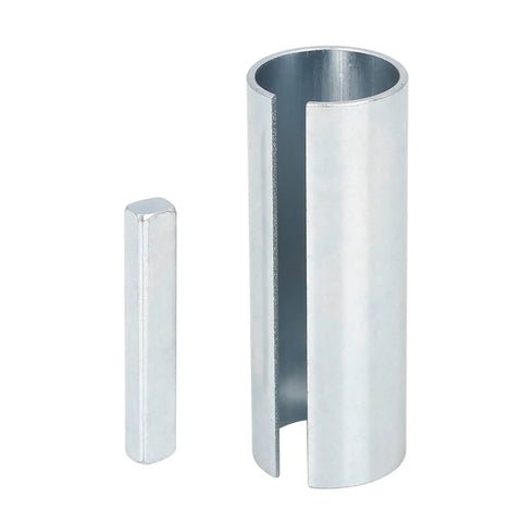 Built Tough Stainless Steel Crankshaft Shaft Sleeve Adapter Kit adapts 1 inch to 1 1/8 inch with step key and durable finish.