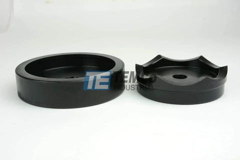 Four Inch Conduit Punch And Die For Hydraulic Knockout Driver With Three Quarter Inch To Sixteen Thread, Thirteen Ton Capacity
