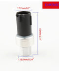 AC Pressure Switch For Ford F Series And Lincoln SUVs Including Escape, Focus, Expedition, Explorer, Fiesta And F Series Trucks, 6F9319D594AA 6F9Z19D594AA Air Conditioner Clutch Pressure Sensor Replacement showing dimensions