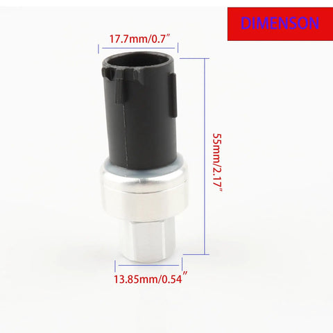 AC Pressure Switch For Ford F Series And Lincoln SUVs Including Escape, Focus, Expedition, Explorer, Fiesta And F Series Trucks, 6F9319D594AA 6F9Z19D594AA Air Conditioner Clutch Pressure Sensor Replacement showing dimensions