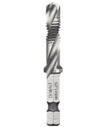 No Sweat One Step Drill And Tap Wrench Featuring 1/4 Inch Hex Shank cuts 8mm 1.25 threads, heavy-duty steel drill bit.