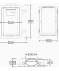 Dimensions of recessed dryer vent box for tight wall install that lets your dryer sit close to the wall protects duct from crushing