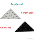 Rug Pad Grippers For Hardwood Floors And Tile Surfaces No Slip Reusable And Washable Dual Sided Adhesive Pads Black 8 Pack