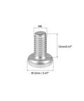 M6x12mm Machine Screws, Phillips Cross Pan Head, 304 Stainless Steel Fasteners, close-up view of heavy-duty bolt.