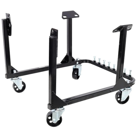 Heavy Duty Engine Stand With Wheels 750 Lbs Capacity Steel Motor Cradle With 4 Swivel Casters And 4 Hook Positions Easy Assembly