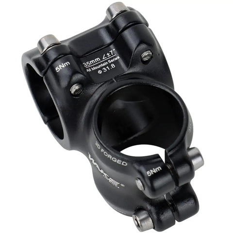 Lightweight 31.8mm Clamp MTB Stem 35mm Length 7 Degree Short Handlebar Stem For Mountain Road BMX And Fixie Bikes CNC Machined 6061 T6 Aluminum Alloy 96g Hollow Design