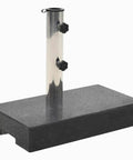 Beefy 25Kg Granite Parasol Base With Locking Bolts And Adapter Heavy Duty Umbrella Stand For Windy Conditions Stable Patio Support.