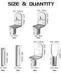 Dang Sturdy Nickel Plated Shelf Pin Kit With Seven Styles Of Heavy Duty Support Pegs For Cabinets Closets And Bookshelves Easy To Mount Fits Five Six Or Seven Millimeter Holes Delivers Reliable Storage That Works Like A Charm sizes and quantities displayed