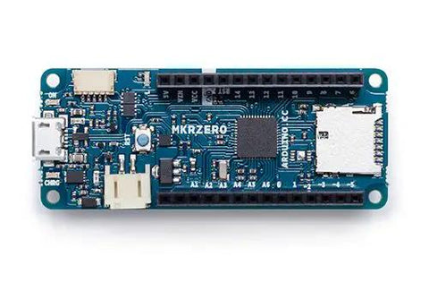 MKR Zero Board With SAMD21 Cortex M0 Plus 32 Bit ARM MCU Built In SD Card Slot For Music Playback, top view electronics