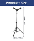 Rock Solid Adjustable 12 Inch Snare Drum Rack Tripod Stand Black Foldable Alloy Practice Rig dimensions 99cm height 43cm width