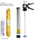 Dual Use Sausage Caulk Gun Kit With 15 Inch Barrel For 20 Oz Sausage Foil Packs Or Standard Cartridges Includes 2 Cone Nozzles