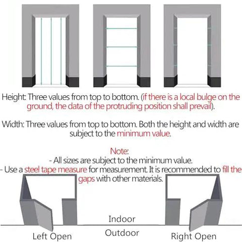 Zero Hassle Bifold Magnetic Access Panel Door With Quiet Strips And Predrilled Holes For Drywall Plumbing Wiring Featuring Smooth Setup and Killer Build Quality dimensions diagram with height and width notes.