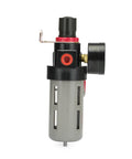 All In One Pro Grade Air FRL Unit With Filter Regulator Lubricator And Separator For Quarter Three Eighths And Half Inch Lines
