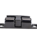 Double Ball Roller Cabinet Door Catch Kit With Adjustable Tension Roller, stainless steel black painted finish, front view