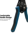 Close-up of Self Adjusting Wire Stripper with Micro Adjust Knob, featuring ergonomic handles for comfortable grip.