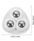 Adhesive Ball Caster Wheels For Furniture Flat Mount ABS Material 20 Lbs Load Per Wheel close-up showing size and material